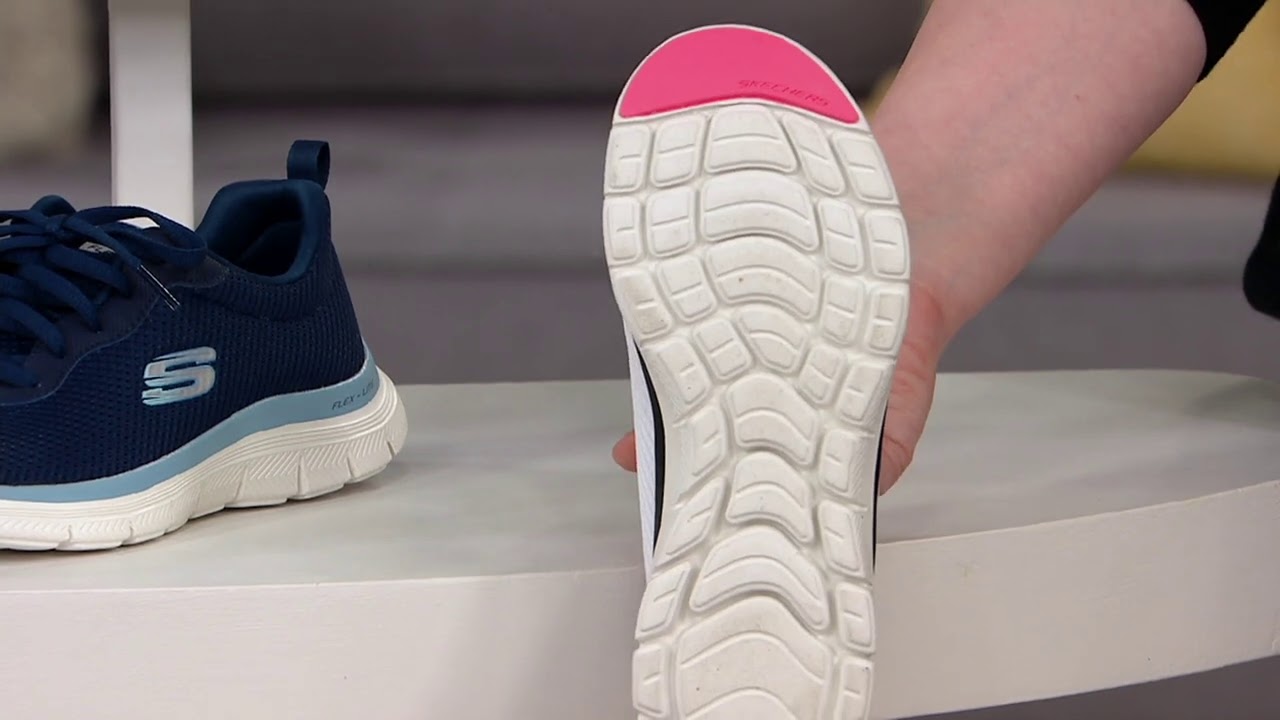 Skechers Washable Mesh Lace-Up Sneakers - Flex Appeal 4.0 on QVC 