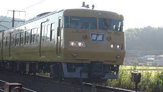 【4K】JR山陽本線　普通列車117系電車　ｵｶE-05編成+ｵｶE-06編成