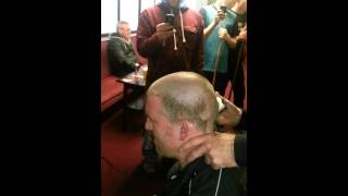 Village Idiot Pub Head Shave.