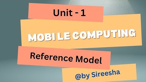 Mobile Computing: Unit-1 Simplified Reference Model ||  BTech JNTUK/JNTUGV
