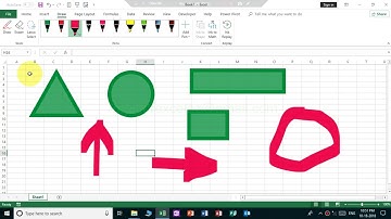 How to delete all ink drawings & shapes in MS Excel 2019