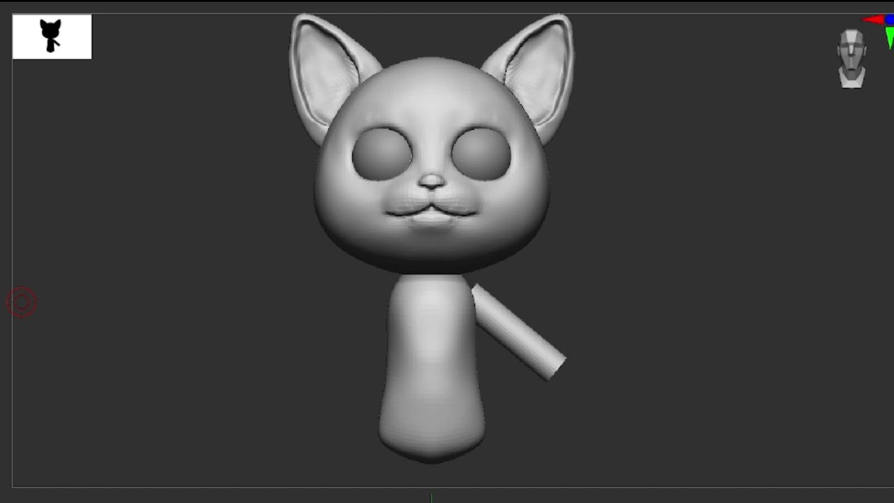 Cat Sculpt in Zbrush || Short 