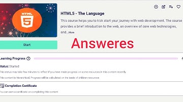 HTML5-The Language answers from  infosys springboard #infosysspringboard #infosysspringboard