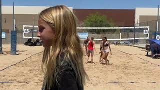 Kallie & Abby Beach Volleyball 4/15/23 5 Lost 18-21