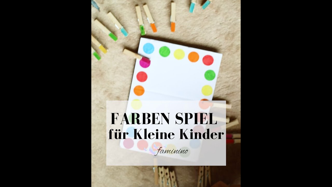 Farbenspiel für kleine Kinder - DIY - YouTube