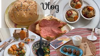 Sessiz Vlog |Benimle Bir Gün | Bulut Ekmek | Kolay Akdeniz Ekmeği | Mango Soslu Tavuk | cloud bread