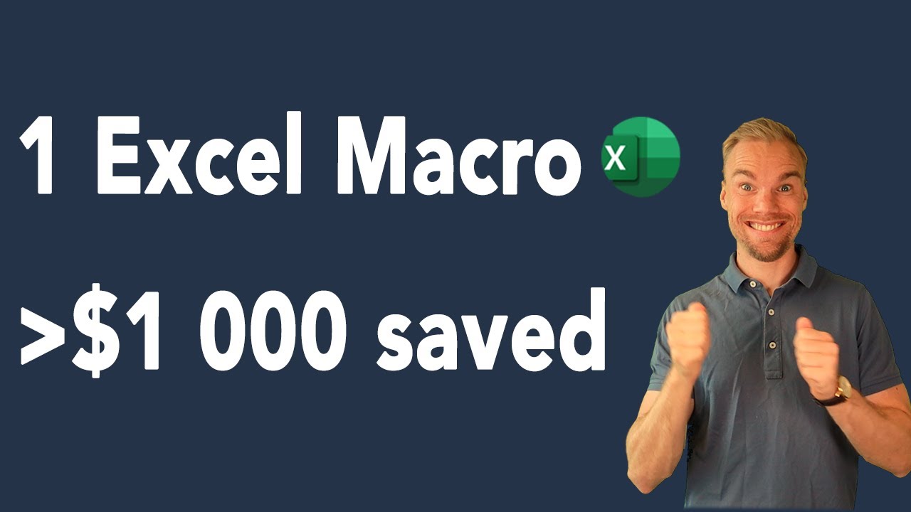 How I Saved My Company Thousands Using A Simple Macro In Excel YouTube How I Saved My Company Thousands Using A Simple Macro In Excel YouTube