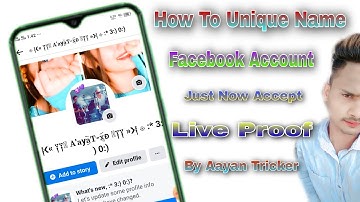 Facebook unique name id new trick #2022 Just now name accept live proof #AAYAN TRICKER