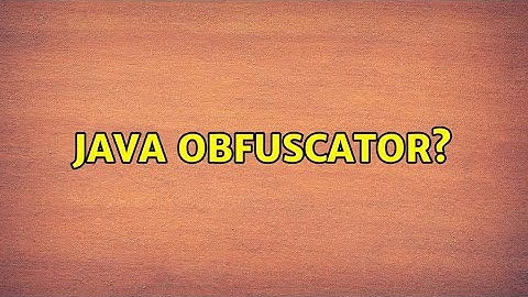Ubuntu: Java obfuscator?
