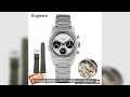 Sugess 37mm Men's Pilot Watches Original ST19 Chronograph Swanneck Mechanical Wristwatches Dome Sapp