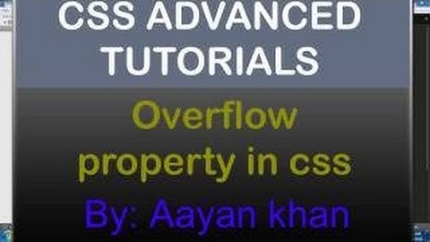 html and css in hindi / urdu Tutorial - 27 - overflow property in css