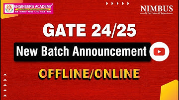 New Offline/Online Batch Announcement for Gate 2024/25 | Live Offline/Online Classes for GATE Exam