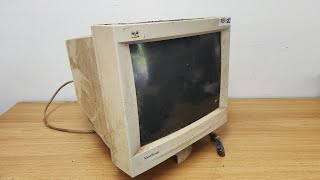 RESTORE DIRTY VINTAGE ViewSonic E70 17 PC VGA CRT Monitor