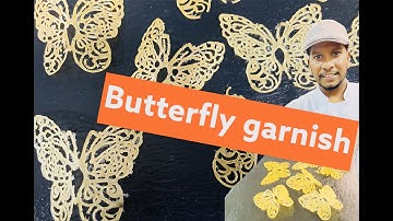 Butterfly 🦋 garnish for dessert and ice cream #butterflygarnish#desserts#icecream#cake