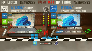 i7-1165G7 VS I7-1065G7 BENCHMARKING HP 15-dw3000 VS 15-dw2000 SANDISK VS SAMSUANG IRIS PLUS VS XE