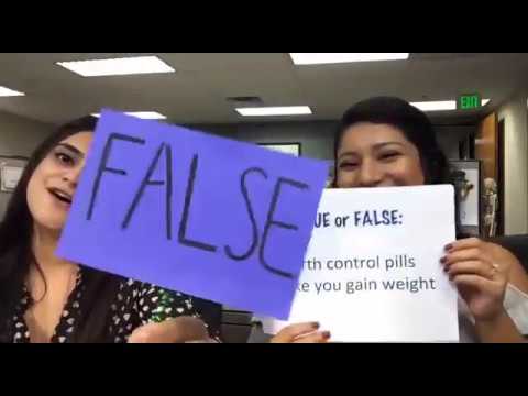 #6 True or False: Birth control makes you gain weight