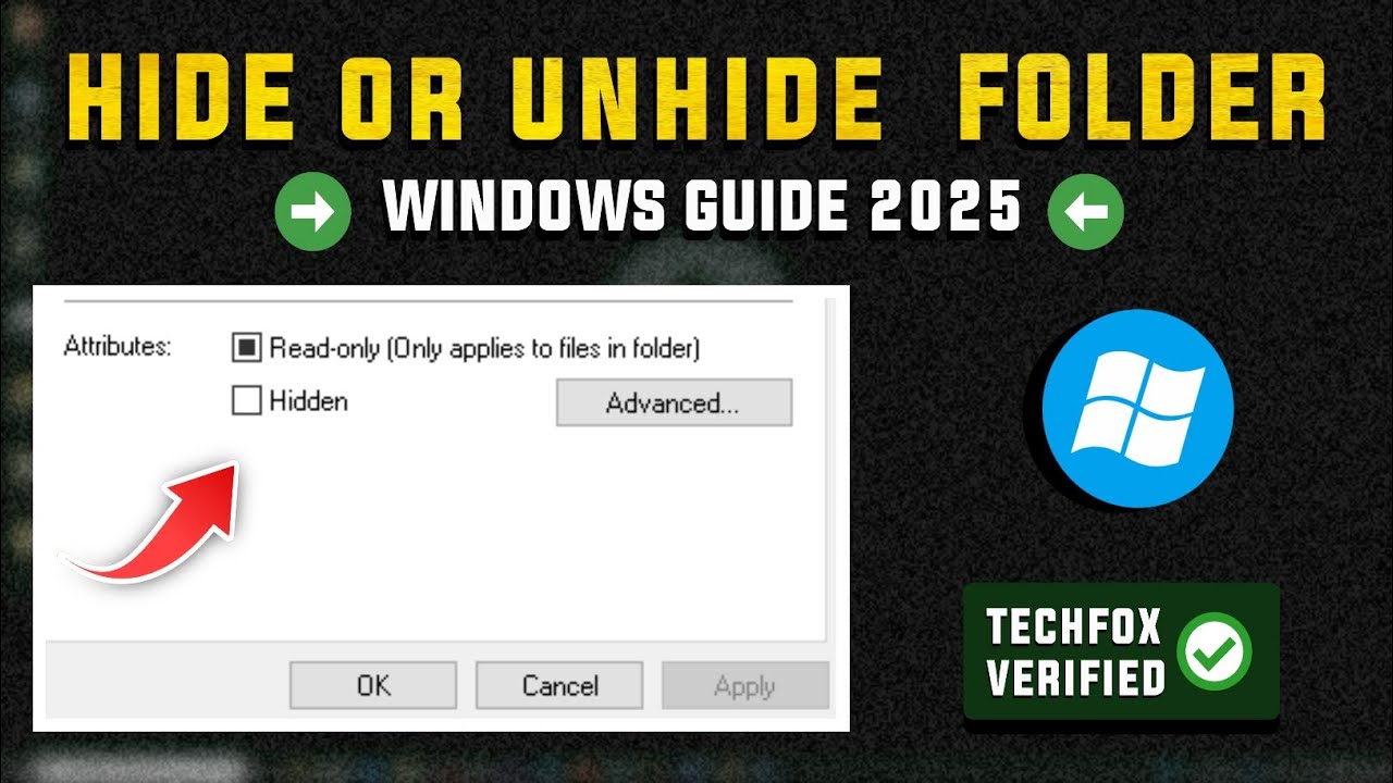 How to Hide or Unhide a Folder in Windows 10 - Full Guide - YouTube