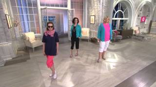 Denim & Co. "How Timeless" Petite Capri Pants with Tab Detail with Jane Treacy