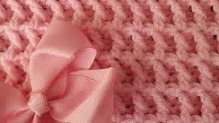 Crochet baby blanket. It's a QUICK 1 row repeat. YOU CAN do this give it a try