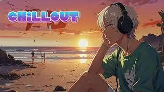 Morning chilling out at beach with some lofi music