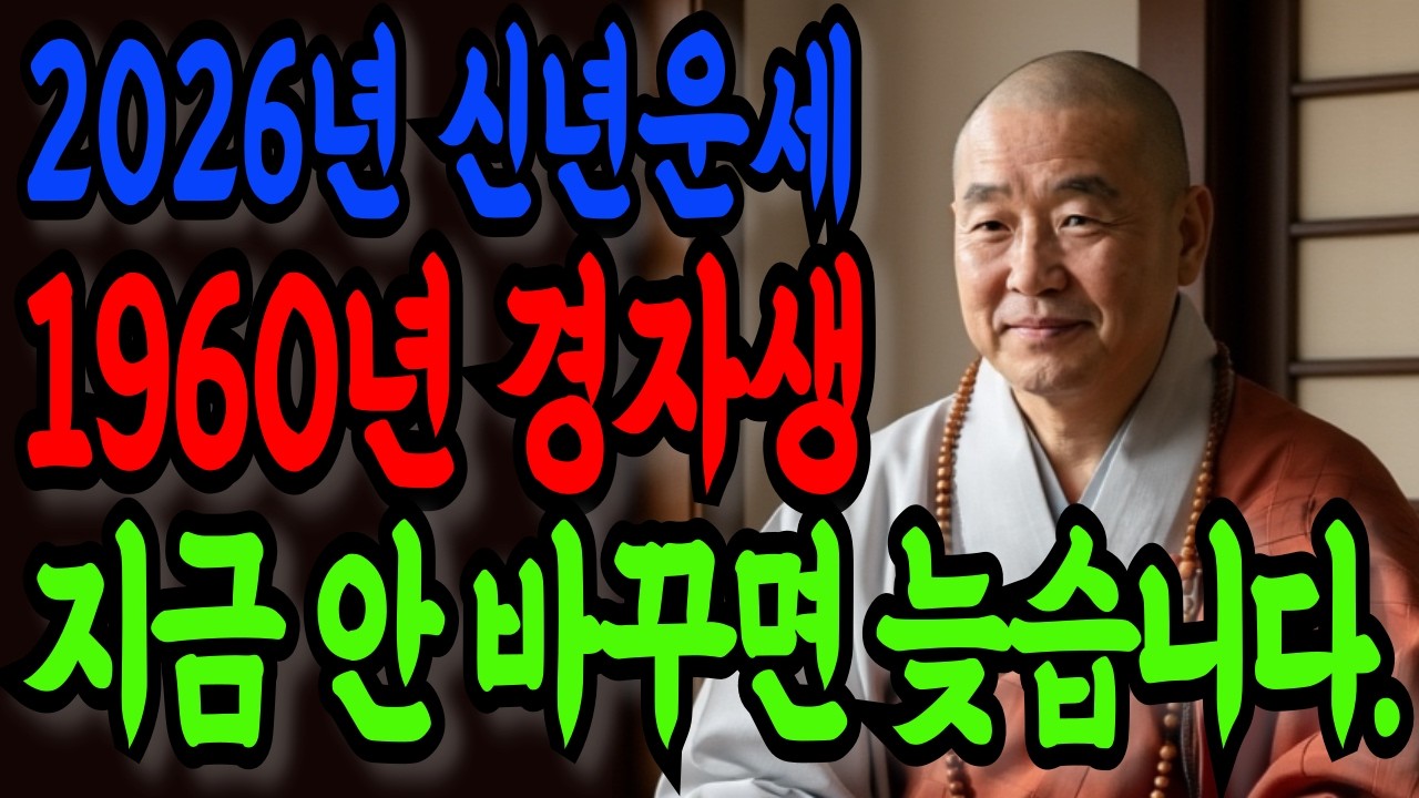 [ 🐭경자생 쥐띠 : 신년운세 ] 경자생은 꼭 봐야 할 2026 운세! 지금 놓치면 후회합니다