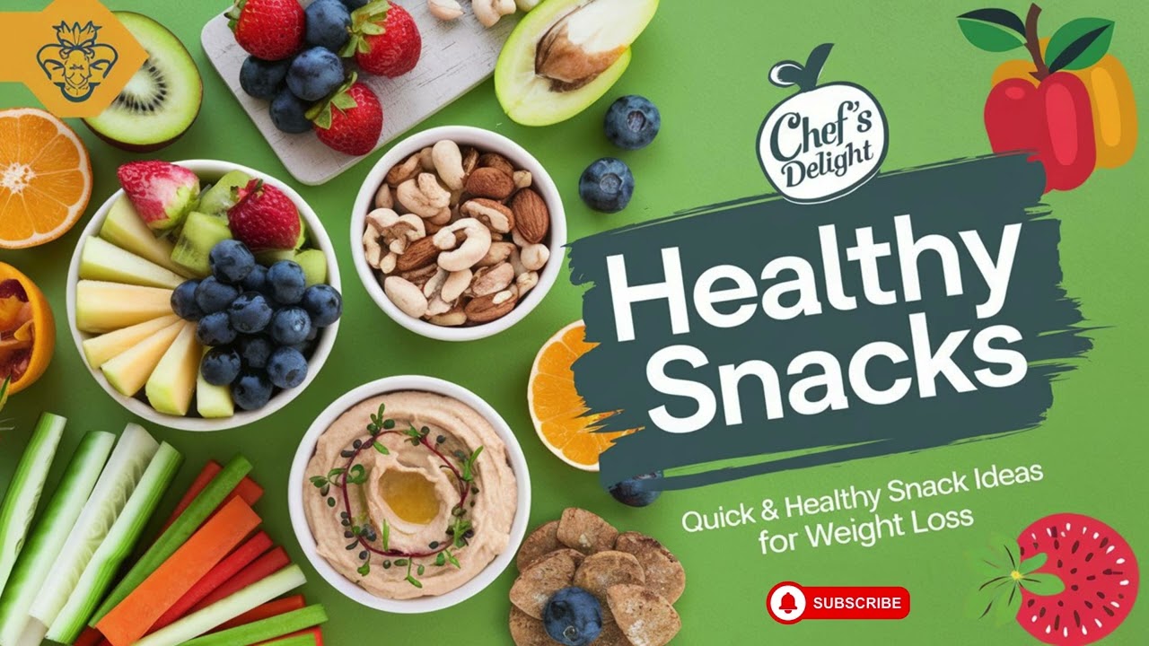 Vibrant YouTube Thumbnail Design for Healthy Snacks | Contact Me for Custom Thumbnails!