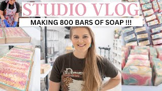 day in the life: making 800 bars of soap, cutting and photographing my new soap line