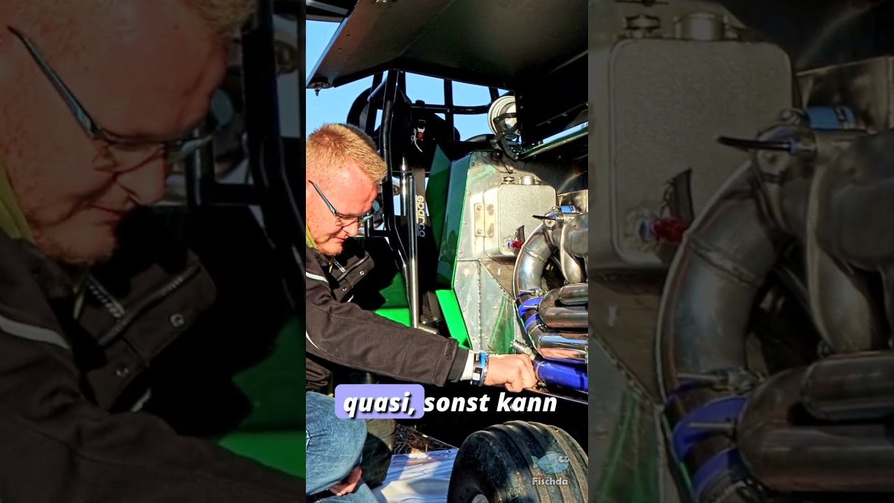 Letzte Vorbereitungen - Marco & der Hellraiser Mini Deutz Kompaktdiesel beim Garden Tractor Pulling