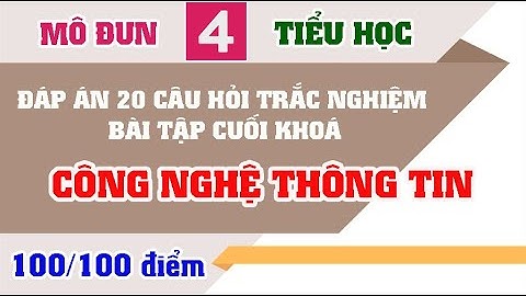 Đáp án 20 câu hỏi trắc nghiệm Bài tập cuối khoá Công nghệ thông tin Mô đun 4 Tiểu học