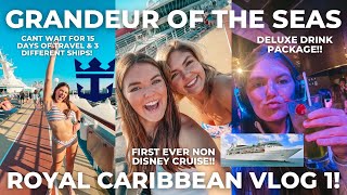 BOARDING THE GRANDEUR OF THE SEAS | day 1 | FIRST EVER ROYAL CARIBBEAN VLOG