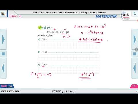 Mavi Set Matematik 3 - Türev - 6 📏