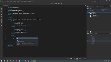 Cara membuat tabel pada HTML menggunakan Dreamweaver