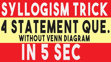 Syllogism Tricks without venn diagram in hindi | Syllogism tricks using formula [100% Accuracy ✔✔✔]