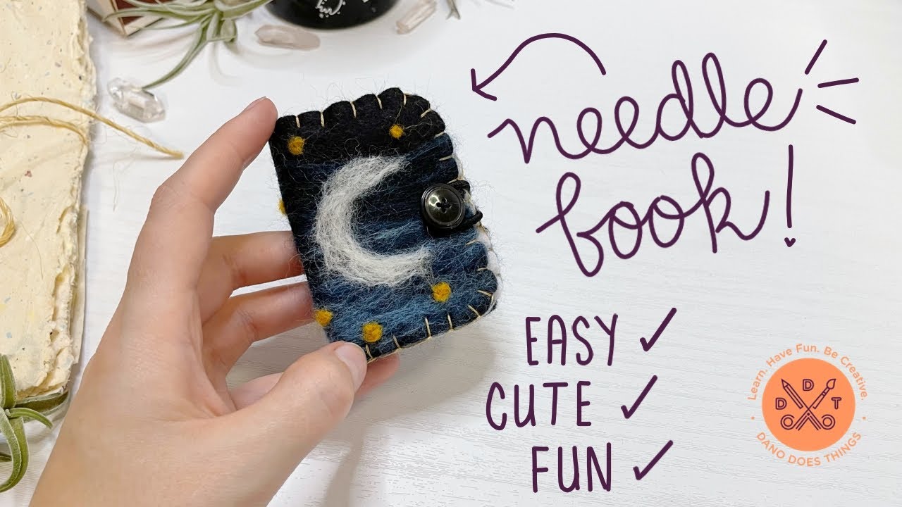 Embroidered felt needle book project - Maydel