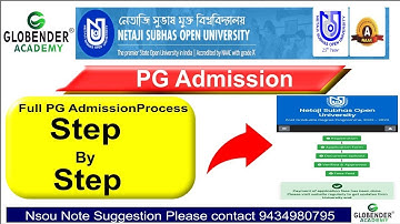 Nsou Pg Admission Full Process Step by step|| M.A M.Sc M.com Nsou Pg online Form Fillup