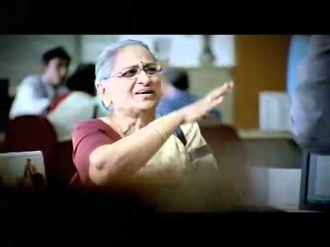 An elderly customer in ICICI Bank