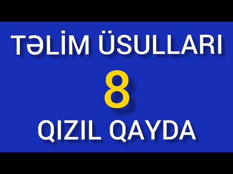 İş üsulları (l hissə) | Kurikulum dərsləri | Zülfüqar Mayılov