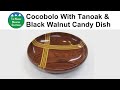 Cocobolo With Tanoak & Black Walnut Wood Candy Dish