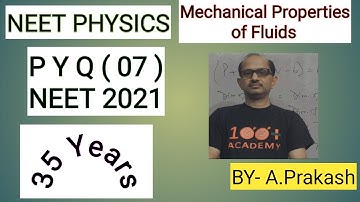The velocity of a small ball of mass M and density d when dropped in a container filled?  NEET 2021.
