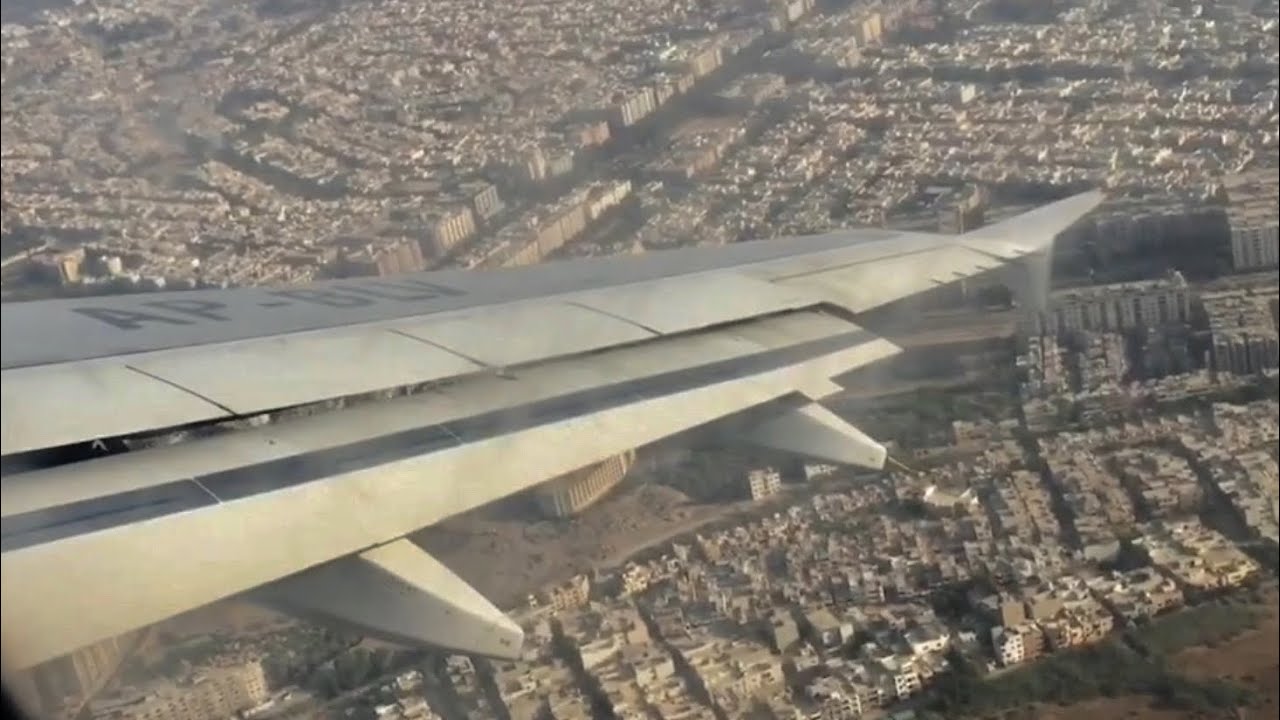 PIA A320 PUSHBACK + TAXI/TAKEOFF FROM KARACHI