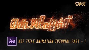 KGF Title Animation (After Effects Tutorial)