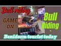 Last night crazy  bull  riding in benidorm spain   benidorm bull 