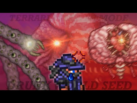 Beating Terraria DRUNK WORLD SEED For The First Time