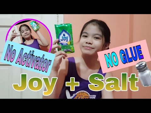 Joy and Salt Slime No Glue | Dish Soap and Salt Slime No Borax | No Glue No Borax