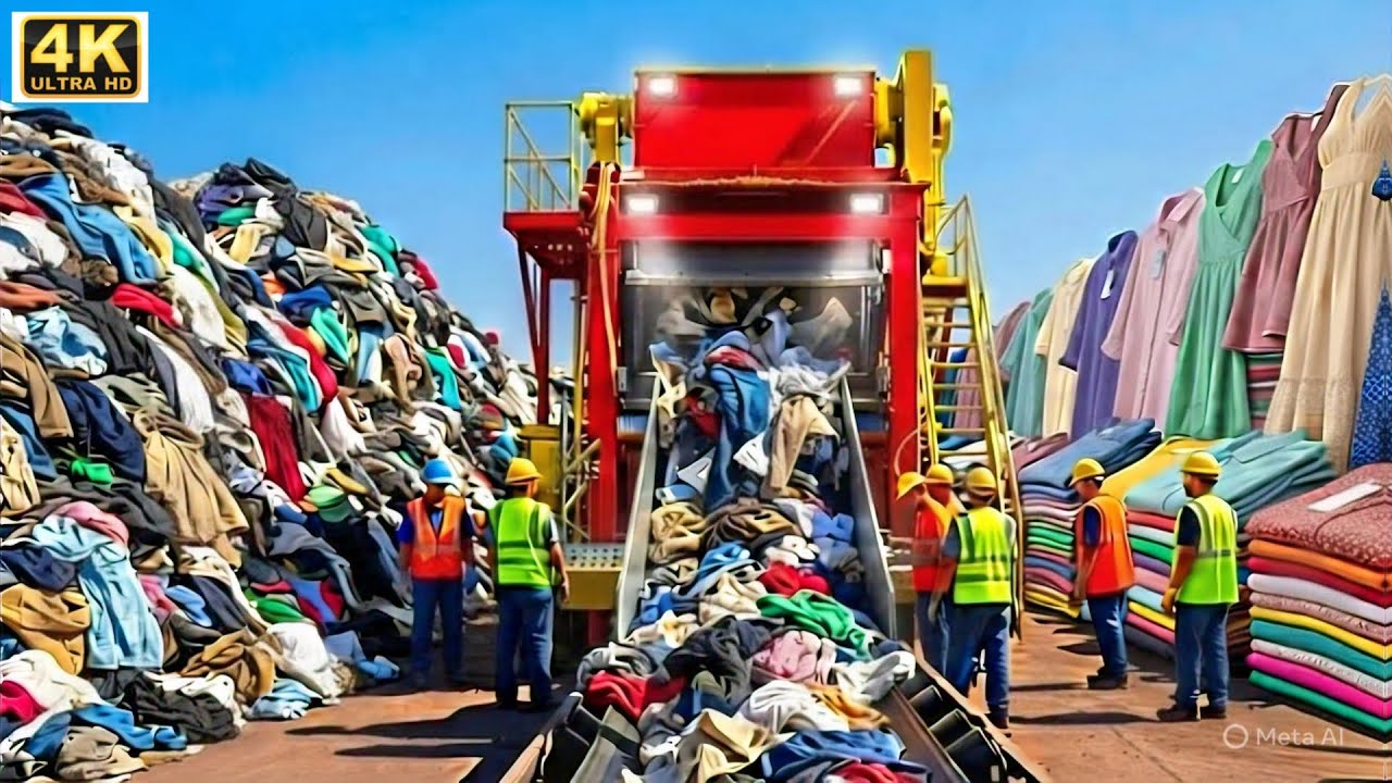 WORLD WIDE WASTE 🌍 Old Clothes Recycling Factory | From Trash to Trend
