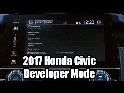 Enable Developer Mode on 2017 Honda Civic