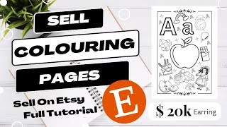 Create and Sell Printable Coloring pages On #Etsy