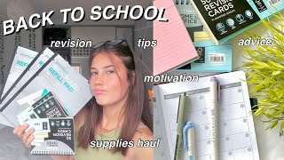 BACK TO SCHOOL advice/ tips + supplies haul