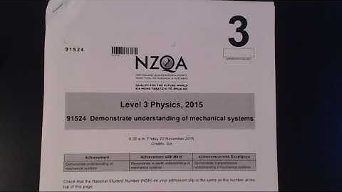 2015 Mechanics (NCEA Level 3)-Q1