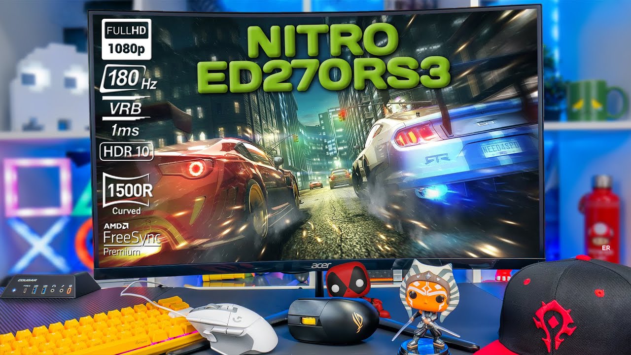 Ecran PC Gamer incurvé 27 ACER NITRO ED270RS3 - 1ms/180HZ